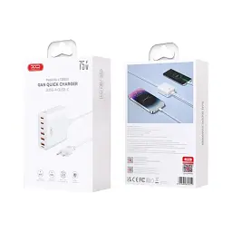 ЗП XO L133 Desktop GaN 3USB-A/3USB-C 75W 1.5m White