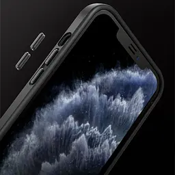TPU+PC чохол Metal Buttons with MagSafe для Apple iPhone 13 (6.1") Чорний / Black - мініатюра 4