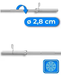 Гриф олімпійський прямий Thunder 120/50 (SG-O-120/50) - мініатюра 7
