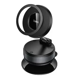Автотримач Hoco H86 Dragon manual suction cup magnetic holderuniversal чорний сірий - мініатюра 4