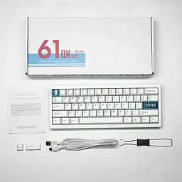 Механічна клавіатура Cidoo QK61 V2 60% (61 клавіша), Білий - мініатюра 5