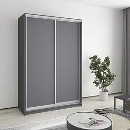 Шафа-купе дводверна MebelStar Стандарт AL 2ДСП 140x60x210 см Антрацит (MBS-2310)