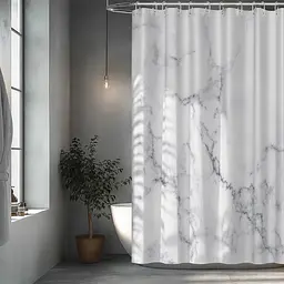 Тканинна штора для ванної кімнати NOIR ELEGANCE, без кілець. Розмір 200х180см. - мініатюра 2