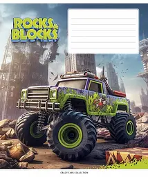 Зошит загальний Школярик Star Rocks&Blocks у клітинку 24 аркушів 25 шт. (024-3280K) - мініатюра 2