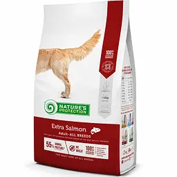 Сухий корм для собак Nature’s Protection Extra Salmon Adult All Breeds з лососем, 2 кг