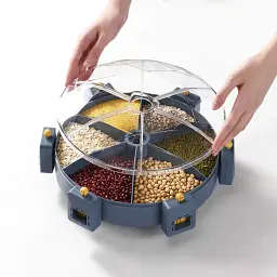 Карусель для круп настінна з обертанням 360° Kitchen Storage Box 6 в 1 кухонний набір для круп із кріпленням - мініатюра 5