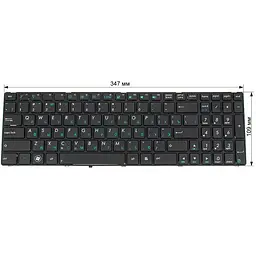 Клавіатура для ноутбука ASUS (A52 K52 X54 N53 N61 N73 N90 P53 X54 X55 X61) rus чорний (K52 version) - мініатюра 2