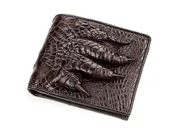 Портмоне 18196 з натуральної шкіри крокодила Коричневе 11,5х9,5 см CROCODILE LEATHER acs0032477