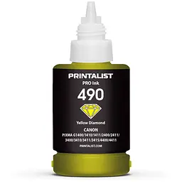 Чорнило PRINTALIST GI-490 для Canon G1400/G2400/G3400 140г Yellow водорозчинне (PL490Y) - мініатюра 3