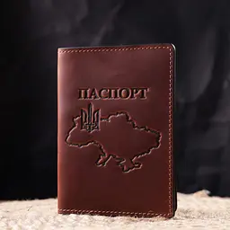 Обкладинка на паспорт у вінтажній шкірі Карта Grande Pelle 16772 світло-коричнева - мініатюра 7