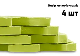 Татамі мат EasyFit SwallowTail 4 шт (60х60х1 см) пазл хвіст ластівки жовтий - мініатюра 4