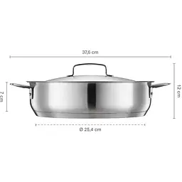 Сотейник Fiskars All Steel глибокий матовий 28 см (1064749) - мініатюра 5