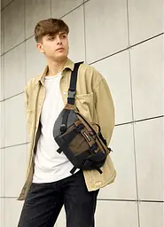 Велика чоловіча поясна сумка бананка для планшета Sambag 38х21 см sum0027305 - мініатюра 12