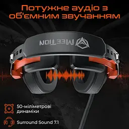 Ігрова гарнітура Meetion MT-HP099-A (MT-HP099-A) - мініатюра 3