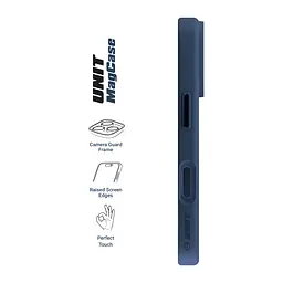 Чехол Apple iPhone 17 Pro, Unit MagSafe, синий, прозрачный, MagSafe, противоударный, магнитный, панель-накладка с поддержкой MagSafe, с поддержкой беспроводной зарядки, TPU+PC, защита всего корпуса, ударопрочный, ArmorStandart (ARM86290) - мініатюра 3