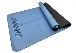 Килимок для йоги професійний Pro каучук 5 мм Блакитний EasyFit fit0025070