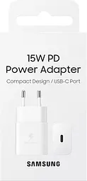 Мережевий зарядний пристрій Samsung 15W PD Power Adapter white (EP-T1510NWEGEU) - мініатюра 4