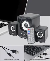Компьютерные колонки 2.1 Kisonli U2800BT, Bluetooth, AUX, 5W+2x3W - мініатюра 5