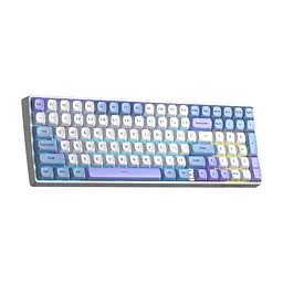 Клавіатура Aula S100pro RGB KRGD Red Switch Wireless/Bluetooth/Type-C UA White/Blue (6948391205762) - мініатюра 3