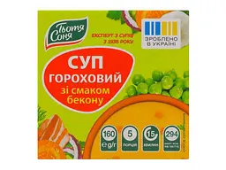 Суп AUNT SONIA / ТЬОТЯ СОНЯ 160г гороховий зі смаком бекону