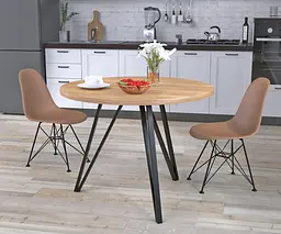 Обідній стіл Ліма D1000 Loft Design (Дуб Крафт золотий)