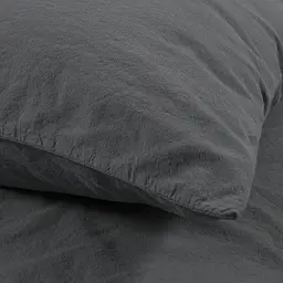 Постільна білизна Lotus Home Washed cotton - Kansas антрацит євро - мініатюра 3