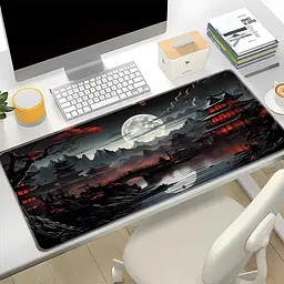 Килимок для миші та клавіатури "Japanese Town" 80×30 см, Чорний - мініатюра 7