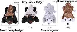 М'яка іграшка для собак Animal Shape Dog Plush Toy - Gray Wolf - мініатюра 4