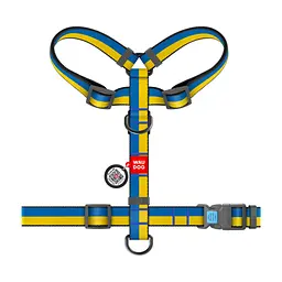 Шлея для собак WAUDOG Nylon з QR паспортом анатомічна "Colors of freedom" XS (319-4020) - мініатюра 3