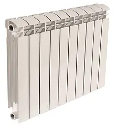 Радіатор біметалевий секційний Queen Therm 500/100 (кратно 10), Білий - мініатюра 3