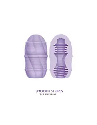 Мастурбатор міні з ребристим рельєфом Pretty Love Smooth Stripes Cupid X Egg, фіолетовий - мініатюра 3