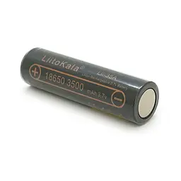 Акумулятор 18650 3500mah (3300-3500mah), 3.7V(2.75-4.2V), Black Liitokala (Lii-35A-JT) - мініатюра 2