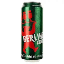 Пиво Berliner Pilsner, світле, фільтроване, 4,8%, з/б, 0,5 л