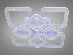 Плоска світлодіодна стельова люстра з пультом 2205/4+4WH LED 3 - мініатюра 4