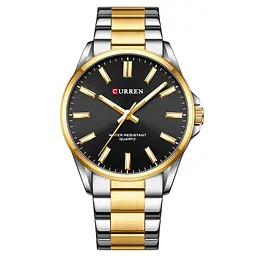 Curren 9090 Silver-Gold-Black