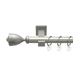 Карниз Orvit Афіна металевий однорядний техно гладка труба кільце металеве Сатин 25 мм 200 см (00-00026214)