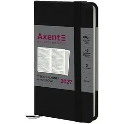 Щотижневик Axent 2027 Pocket Strong 90x150 мм чорний (8508-27-01-A)