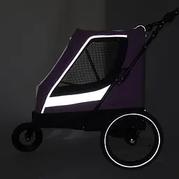 Коляска для домашніх тварин до 35 кг Bestopet Люпосанчик BS-RL-02 Pink зі знімним столиком для грумінгу - мініатюра 8