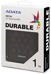 Зовнішній жорсткий диск Adata портативний USB 3.1 DashDrive Durable HD720 1TB 2.5" чорний - мініатюра 4