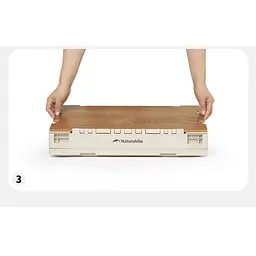 Складаний контейнер Naturehike CNK2450XB020 (23л) Бежево-сірий - мініатюра 3
