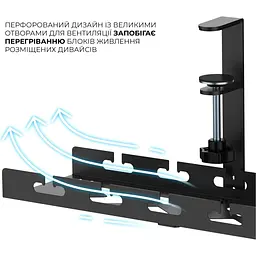 Органайзер для зберігання кабелів OfficePro CT230B Black [135512] - мініатюра 6