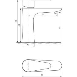 Змішувач для раковини Globus Lux MAIN SM-101 - мініатюра 4