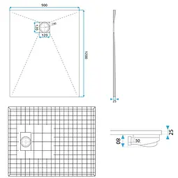 Душовий піддон Rea Bazalt 90x120 grey REA-K4108, Сірий - мініатюра 6