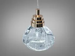 LED підвіс Diasha J2580-1S G золото скло з бульбашками 4 Вт - мініатюра 5