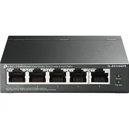 Комутатор TL-SG105MPE 5xGE (4xPoE), 120Вт, WebSmart TP-Link teh0018181