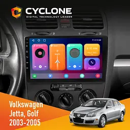 Штатна магнітола Volkswagen Golf 2003-2008 Cyclone C10-001 2x32 CPL Cyclone (НФ-00004569)