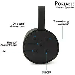 Портативна Bluetooth колонка TG-113 бездротова переносна колонка з вологозахистом бумбокс Синя - мініатюра 3