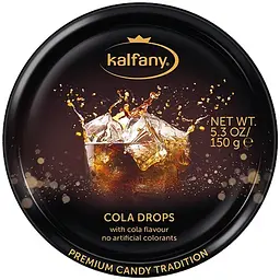 Льодяники Kalfany Cola Drops зі смаком коли 150 г