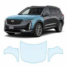 Антигравійна захисна бронеплівка за лекалами для Cadillac XT6 I 2019- капот і передні крила