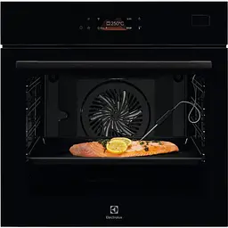 Духова шафа електрична Electrolux 70 л А++ пара дисплей конвекція фунція пароварки телескопічні напрямні чорний